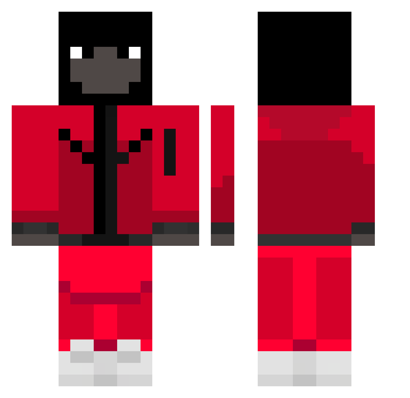 petitcochonrose Minecraft skin, front and back view