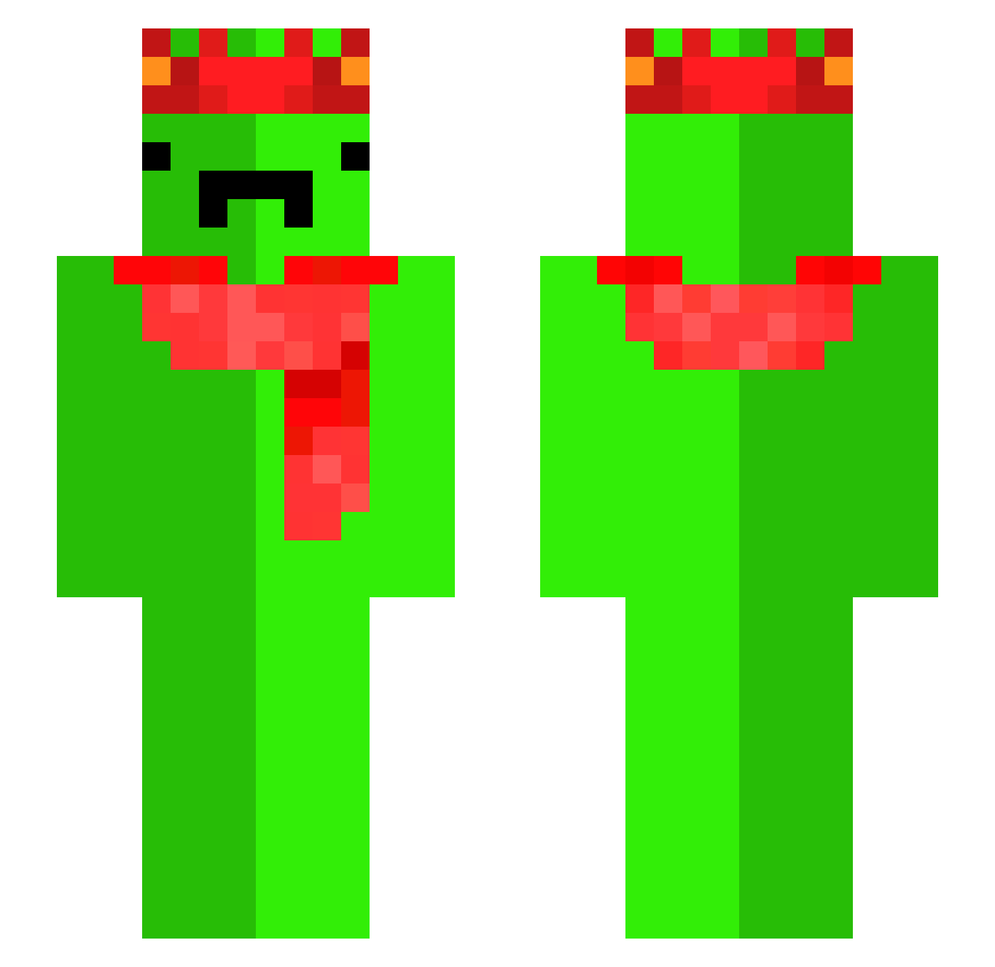 TheNuffNuff Minecraft skin, front and back view