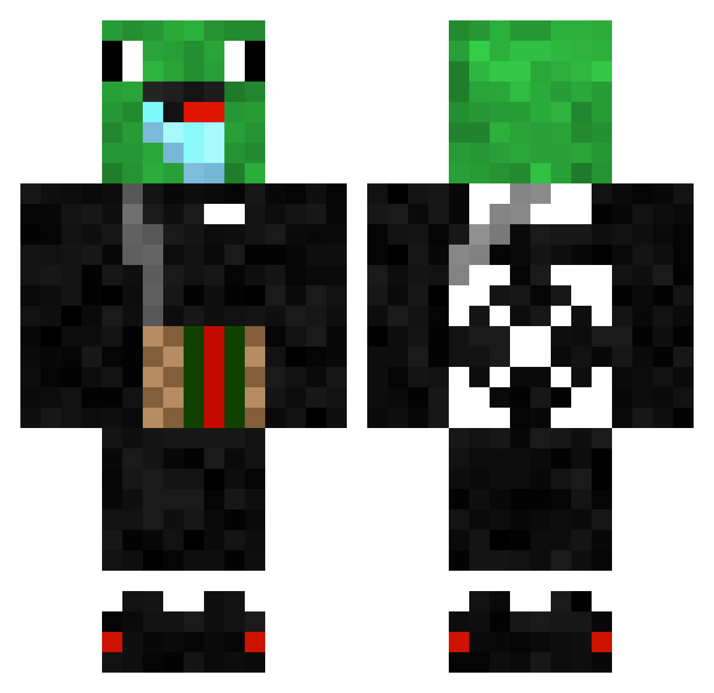 kotlet36 Minecraft skin, front and back view