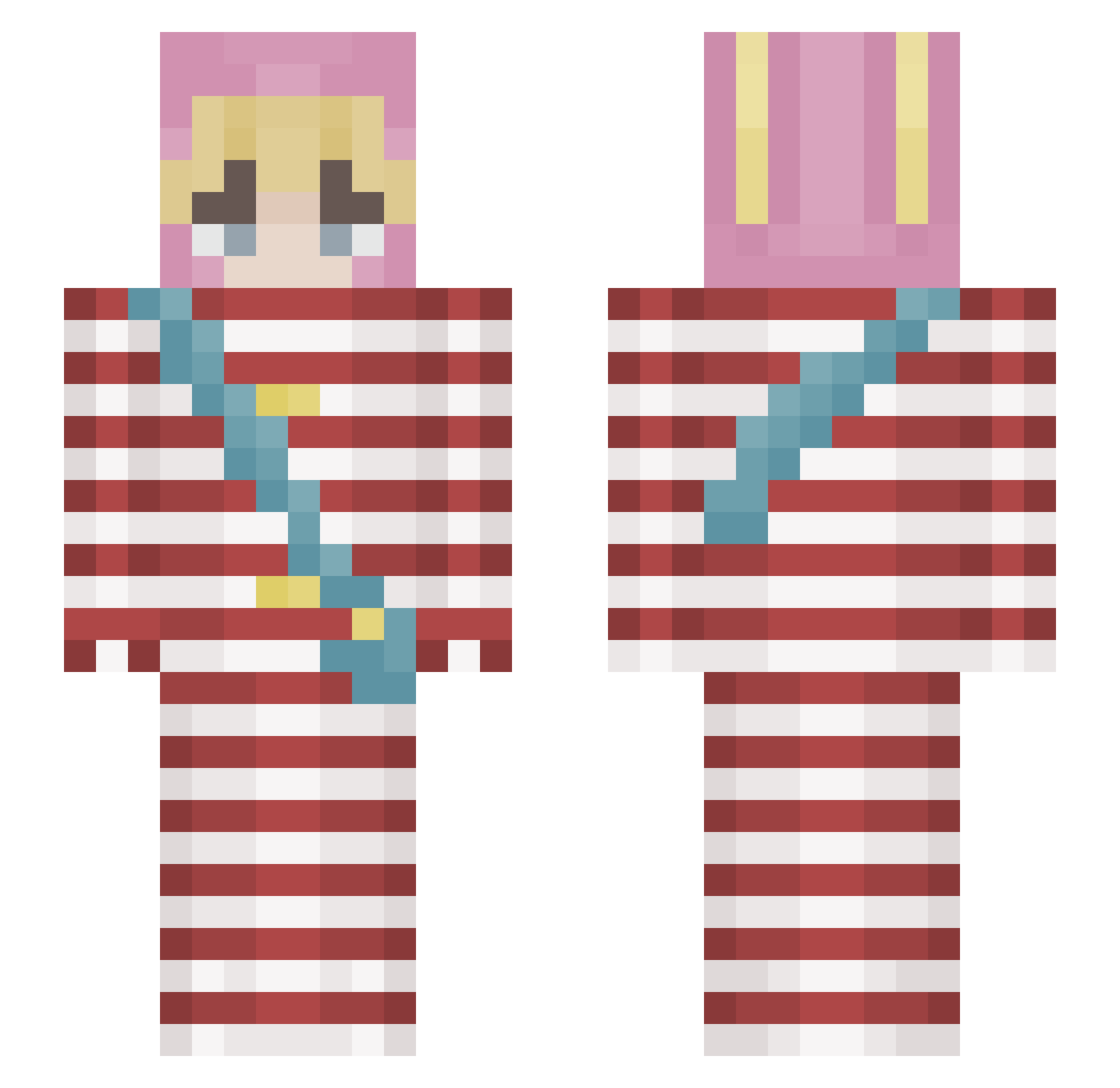 Attalyn Minecraft skin, front and back view