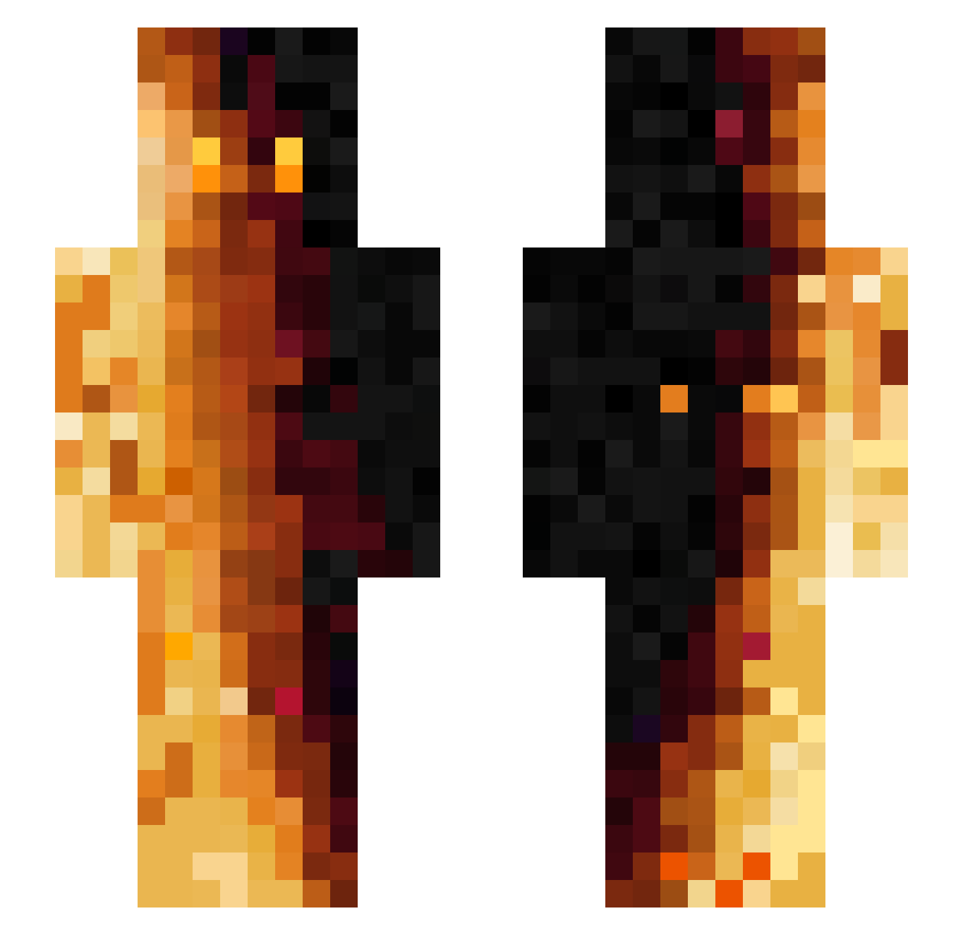 mass0_o8 Minecraft skin, front and back view