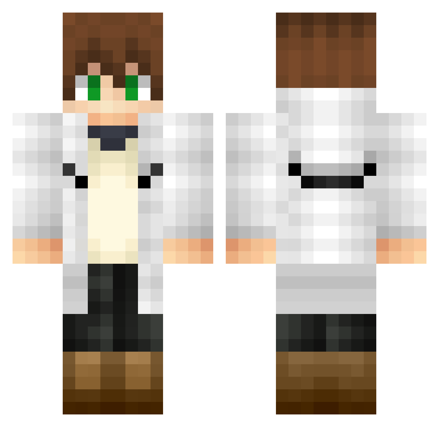 Feeboz Minecraft skin, front and back view