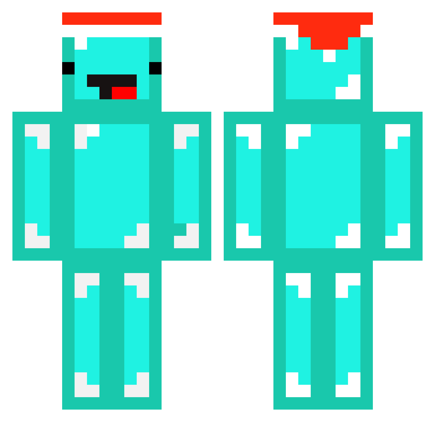 skellybelly Minecraft skin, front and back view