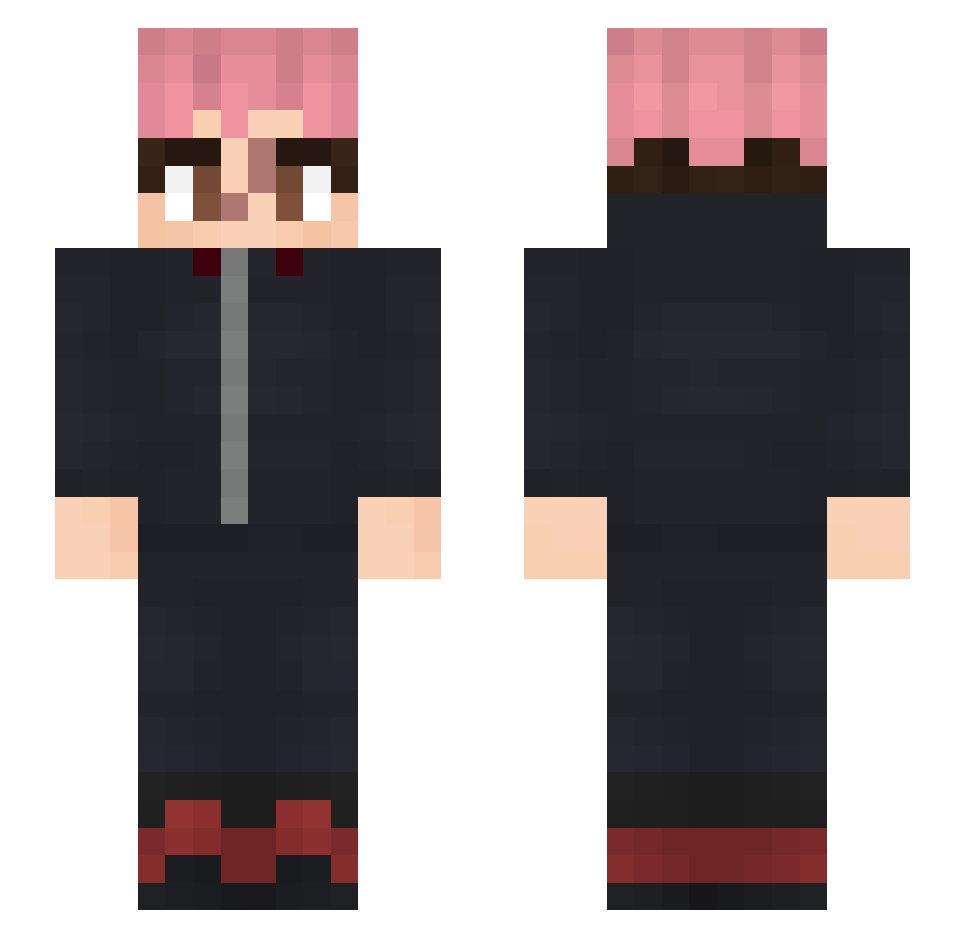 ScoringFire6585 Minecraft skin, front and back view
