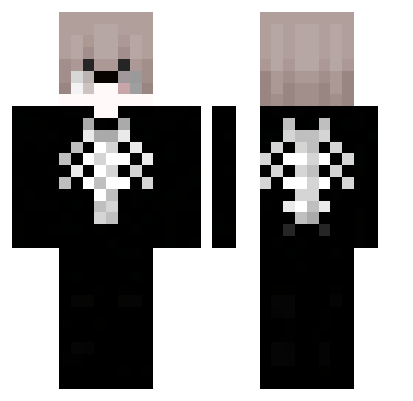 CalderexIAM Minecraft skin, front and back view