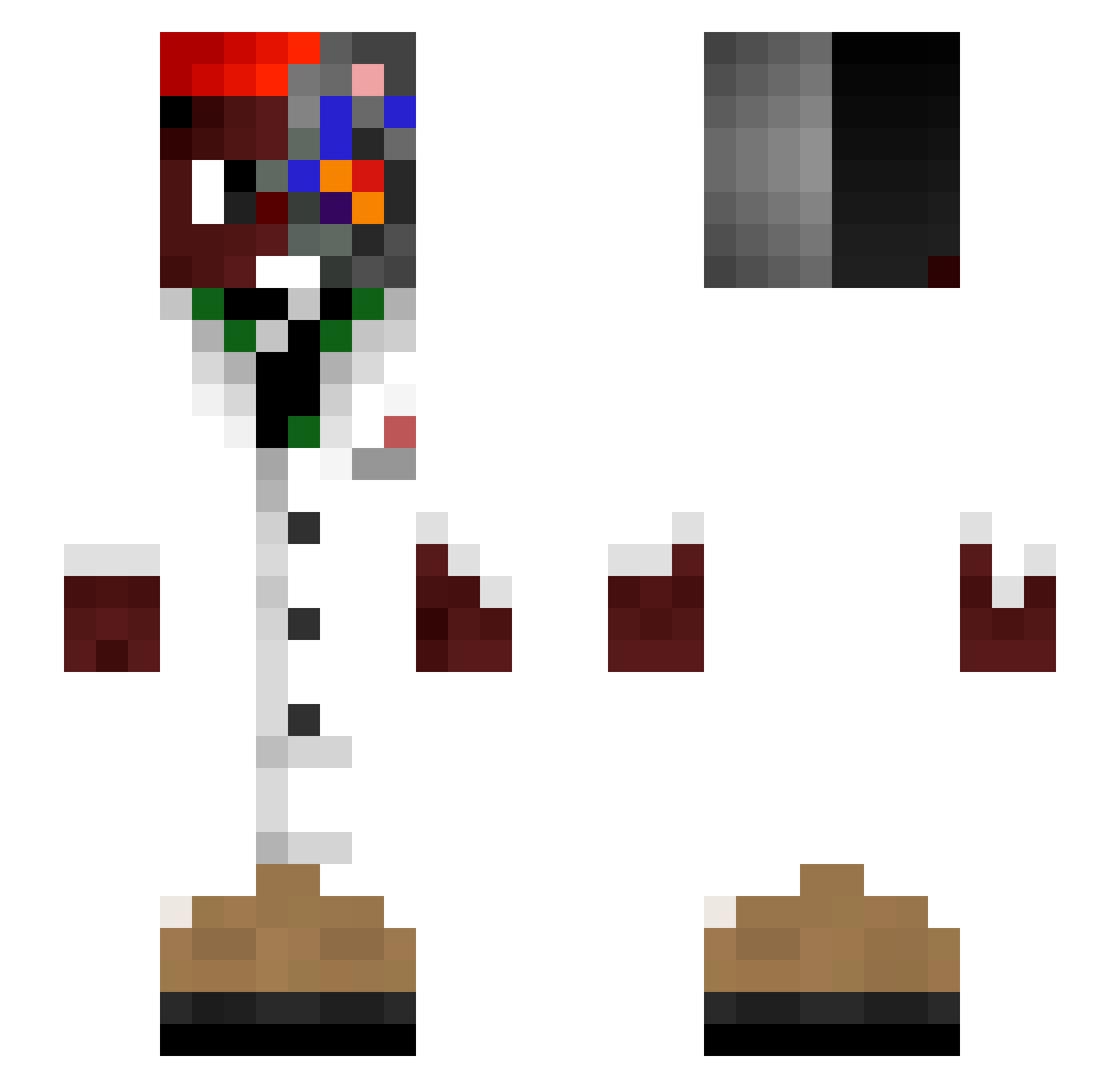 Mogzaaa Minecraft skin, front and back view