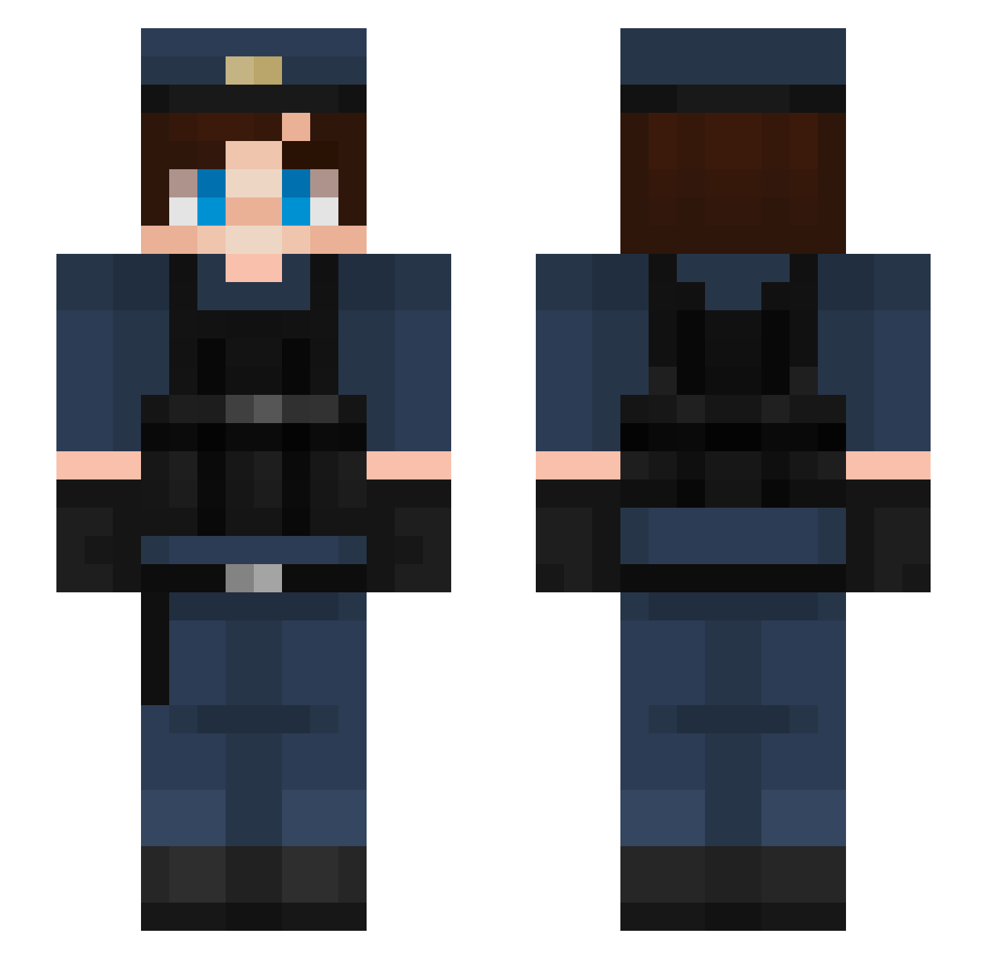 KacPas Minecraft skin, front and back view