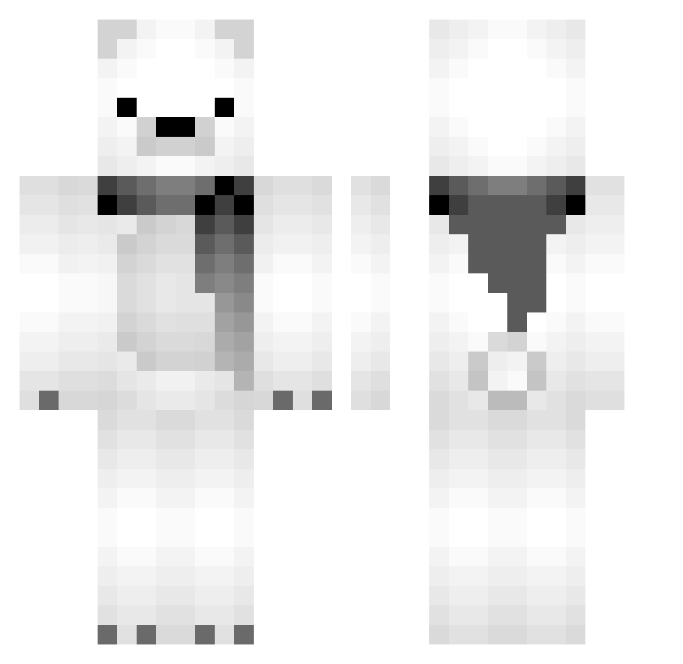 SnowOfficiai Minecraft skin, front and back view