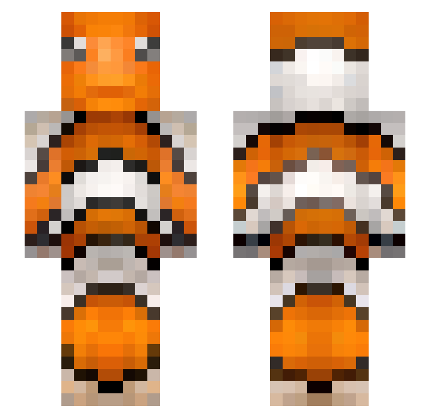 Aquarium03 Minecraft skin, front and back view