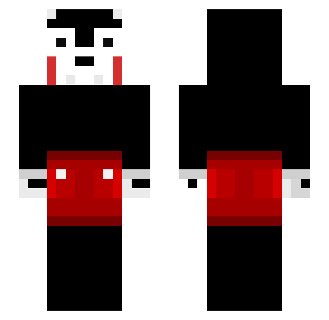 popes8 Minecraft skin, front and back view