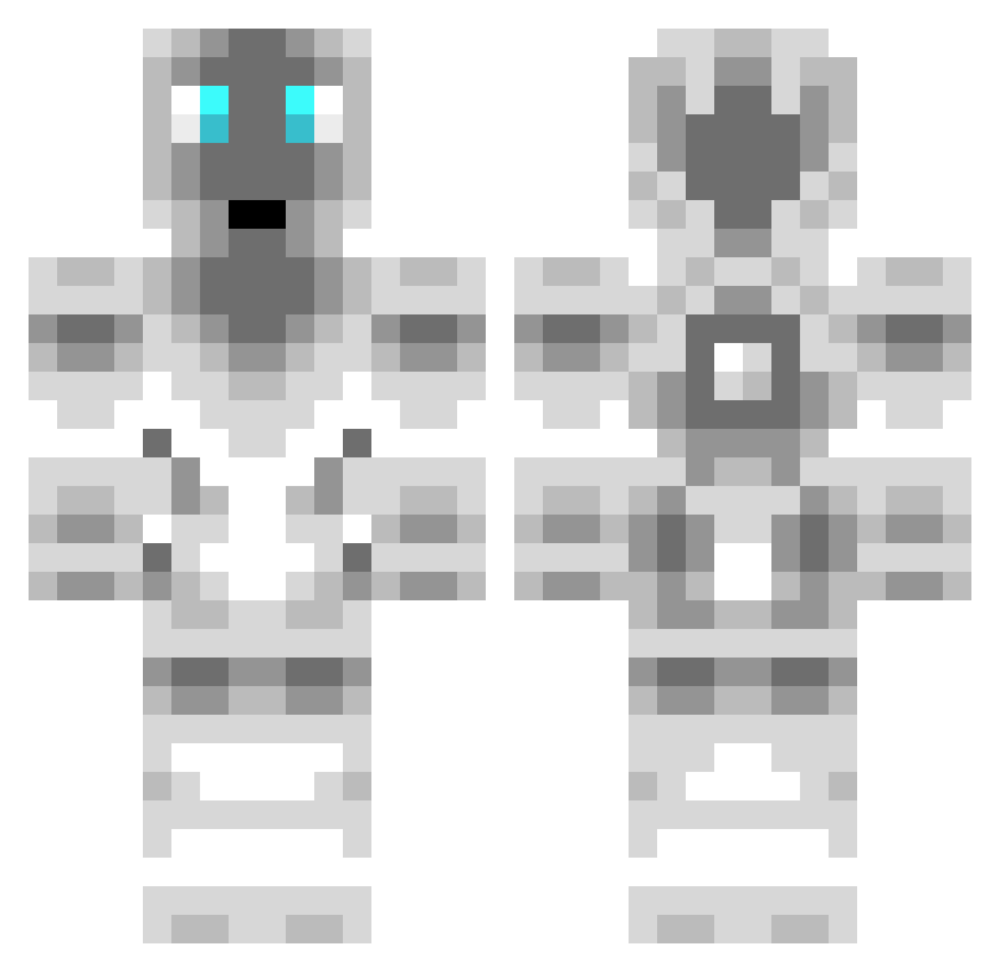 Spoofjif Minecraft skin, front and back view