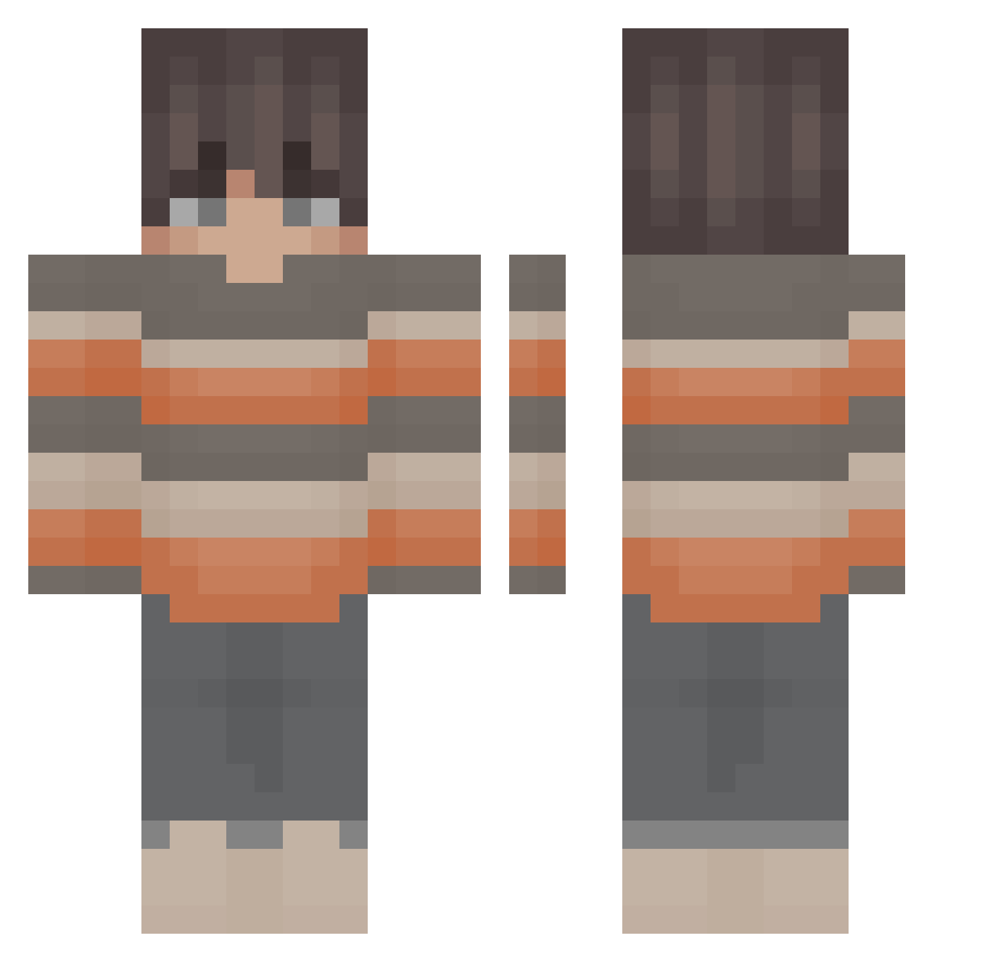 hell_raiser2008 Minecraft skin, front and back view