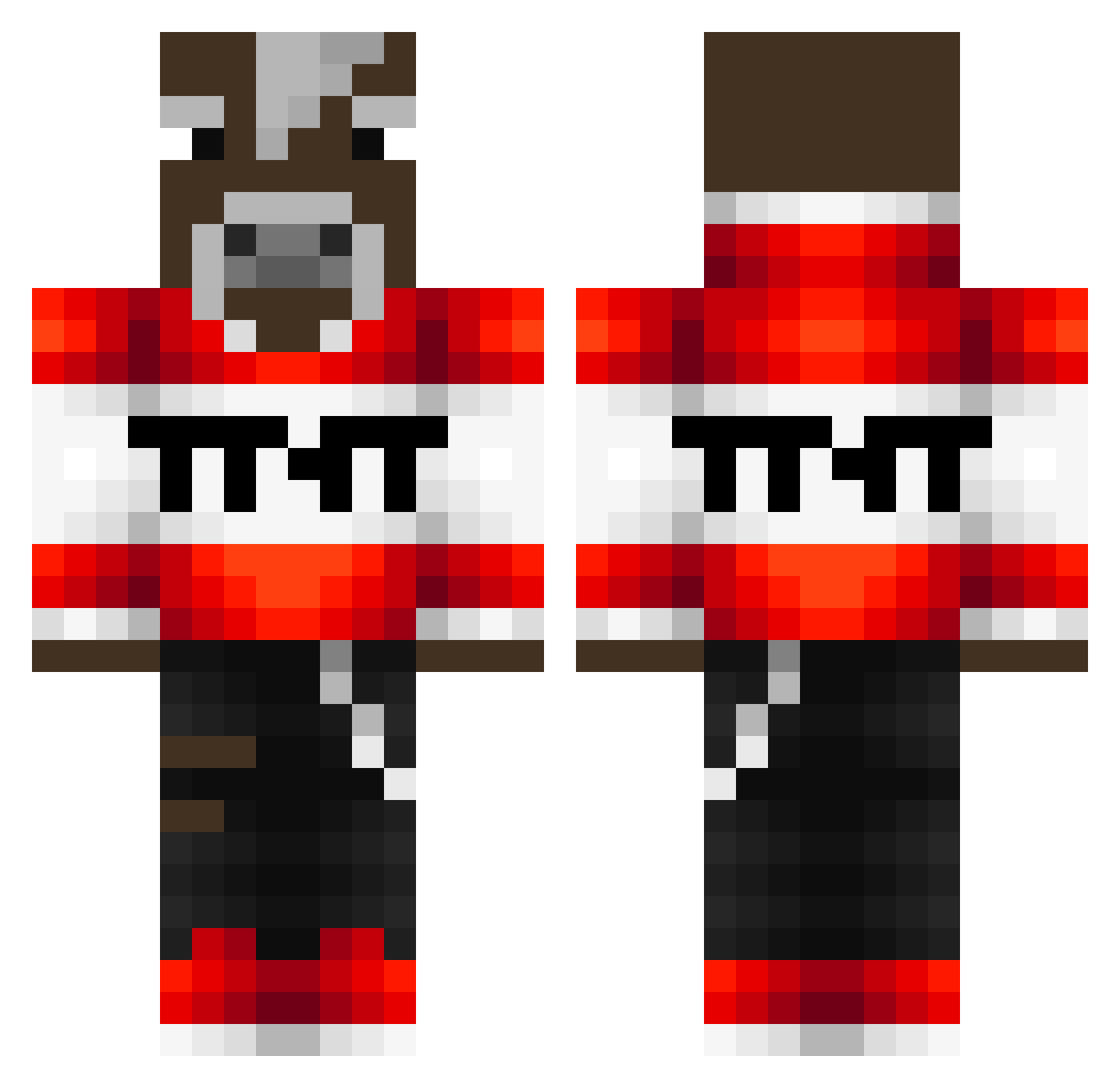 H2SO4_ryusan Minecraft skin, front and back view