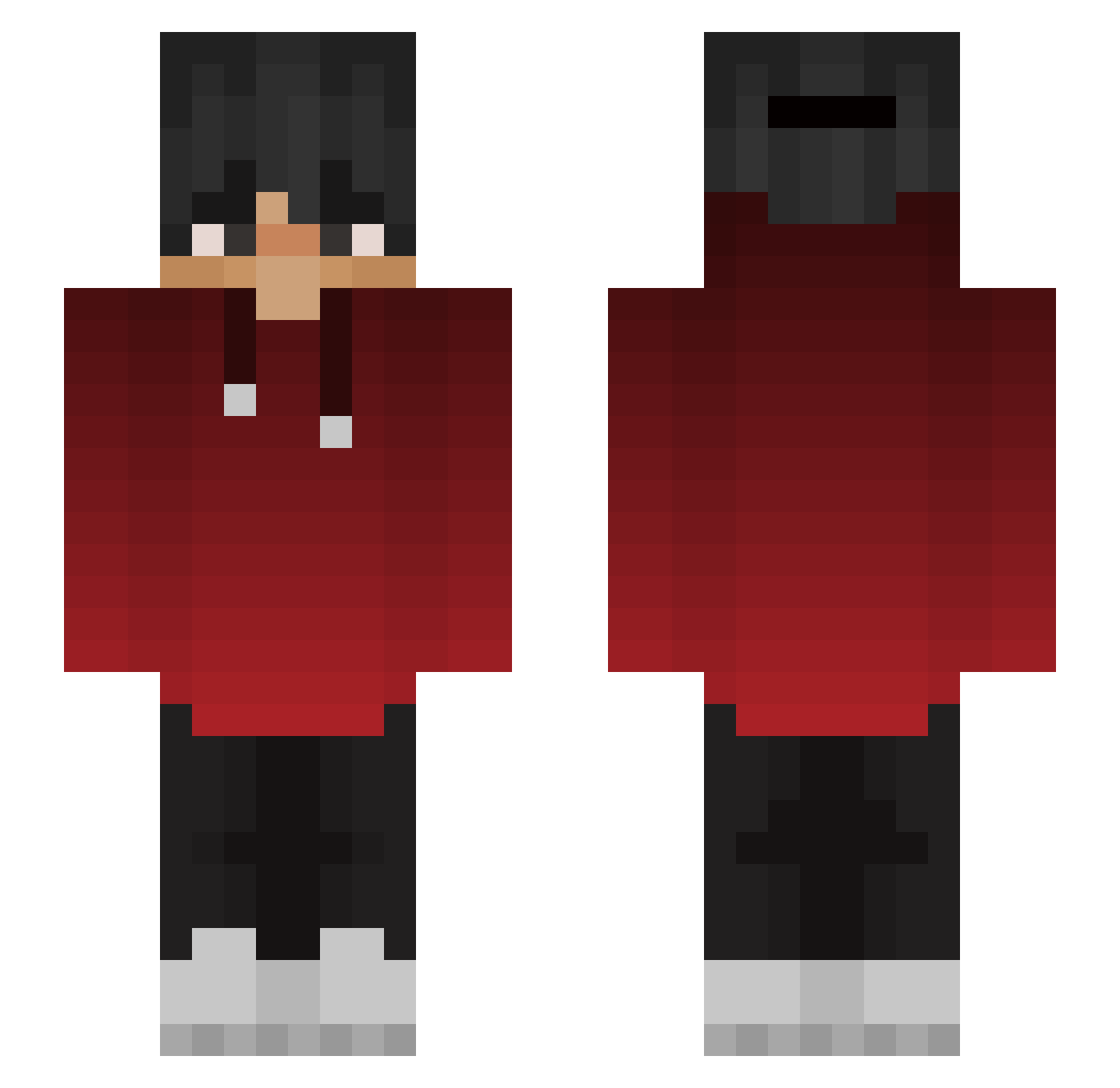 Outputting Minecraft skin, front and back view