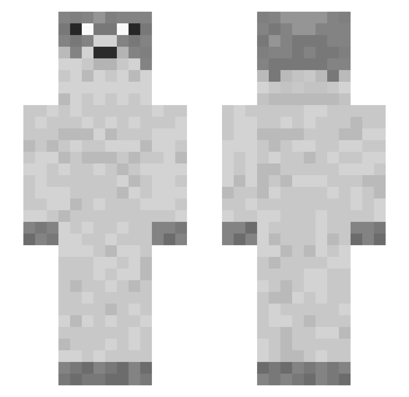 QwO___ Minecraft skin, front and back view