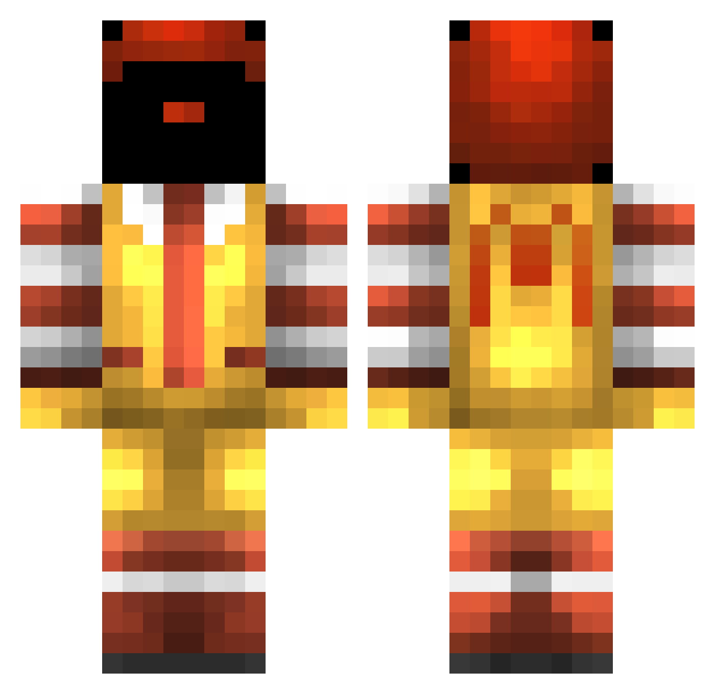 Giowosja Minecraft skin, front and back view