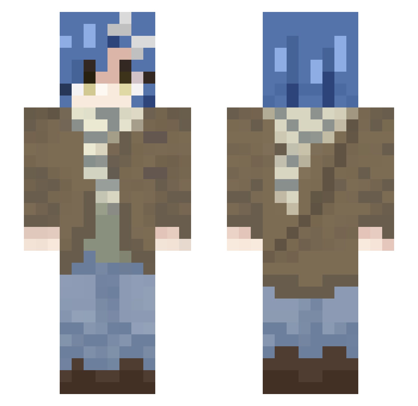 Takoyaki01 Minecraft skin, front and back view