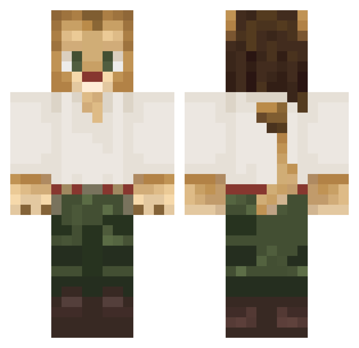 Le0nidas567 Minecraft skin, front and back view