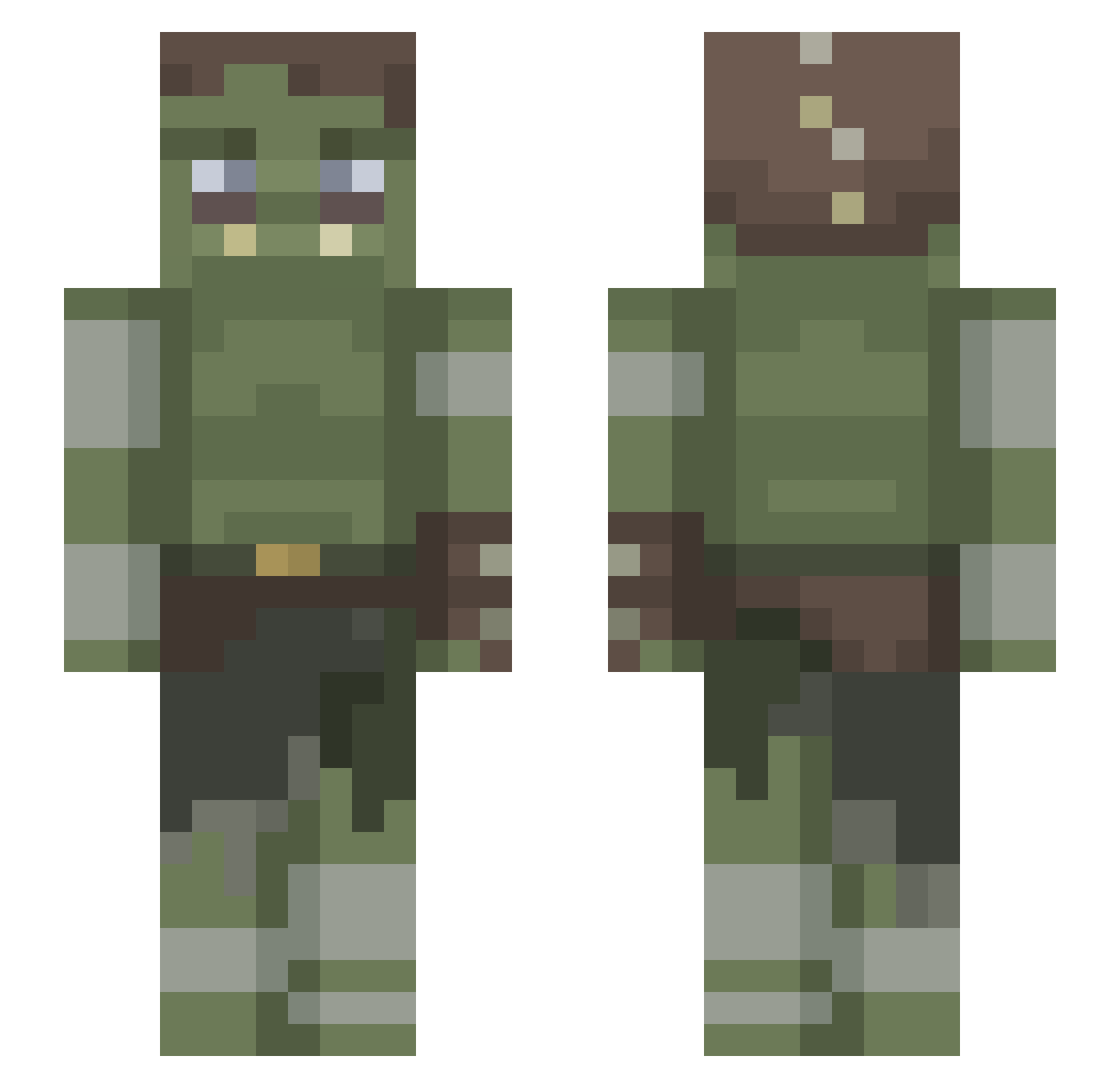 Igorek_Sagath Minecraft skin, front and back view