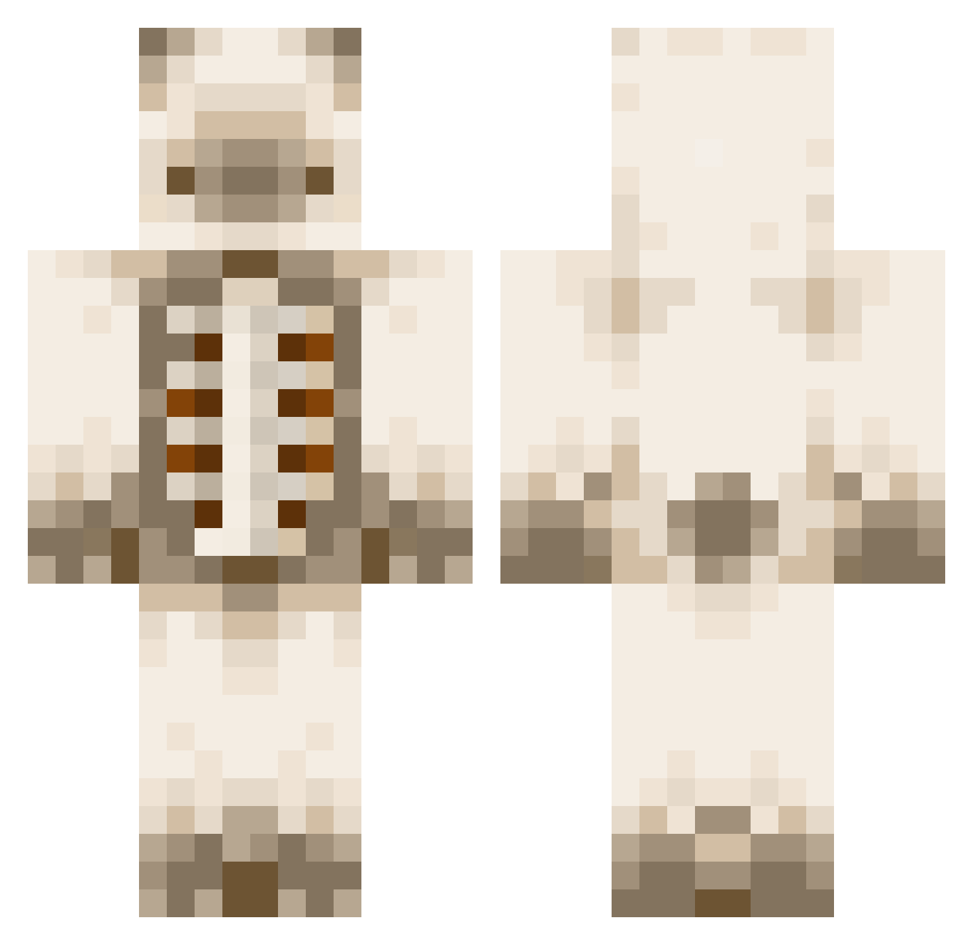 frogliizard Minecraft skin, front and back view