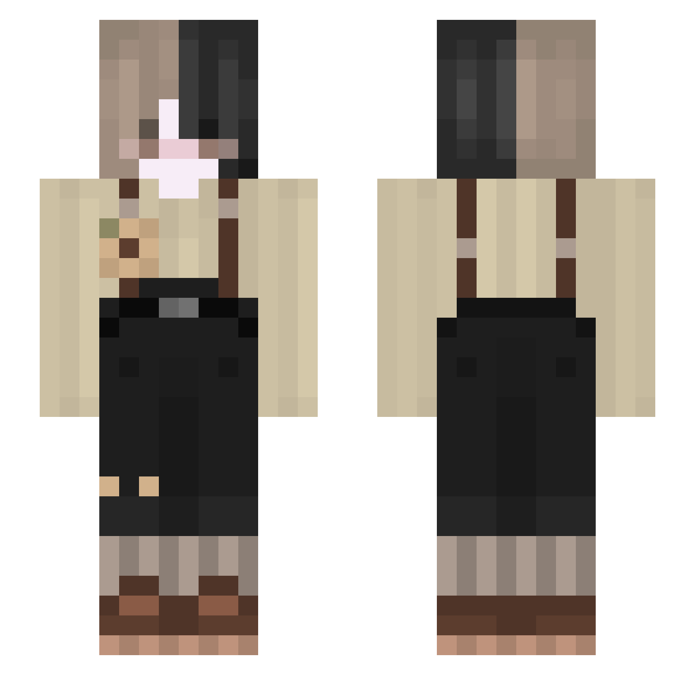 LHTUN Minecraft skin, front and back view