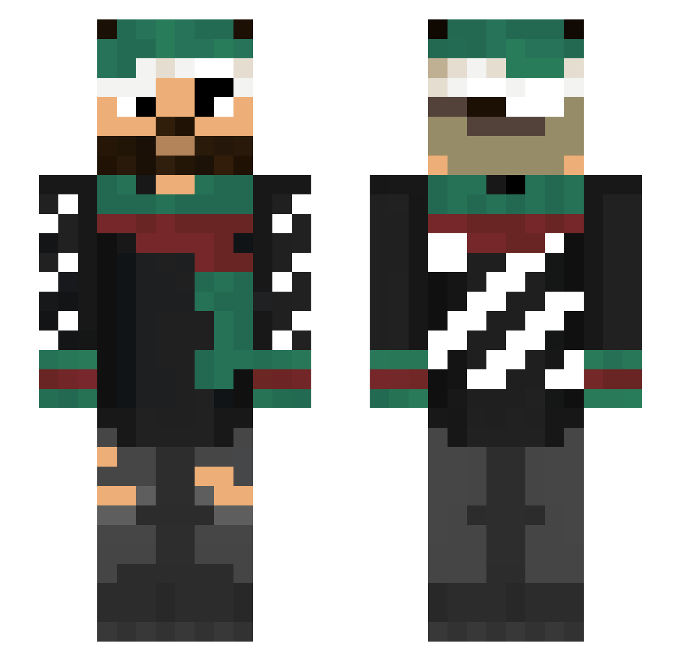 LucyCat_xXx Minecraft skin, front and back view