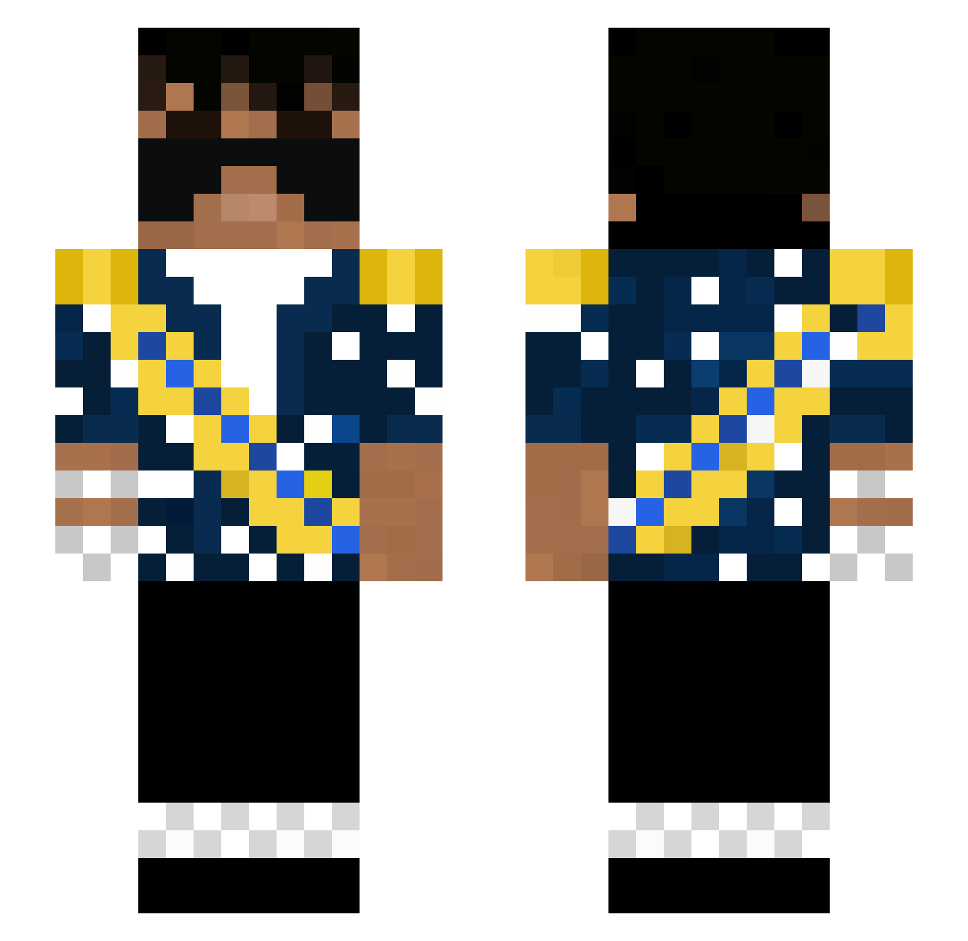guineapigmom99 Minecraft skin, front and back view