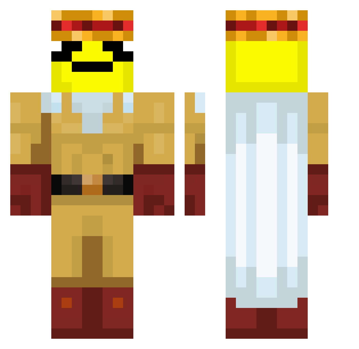Loewenstrand Minecraft skin, front and back view