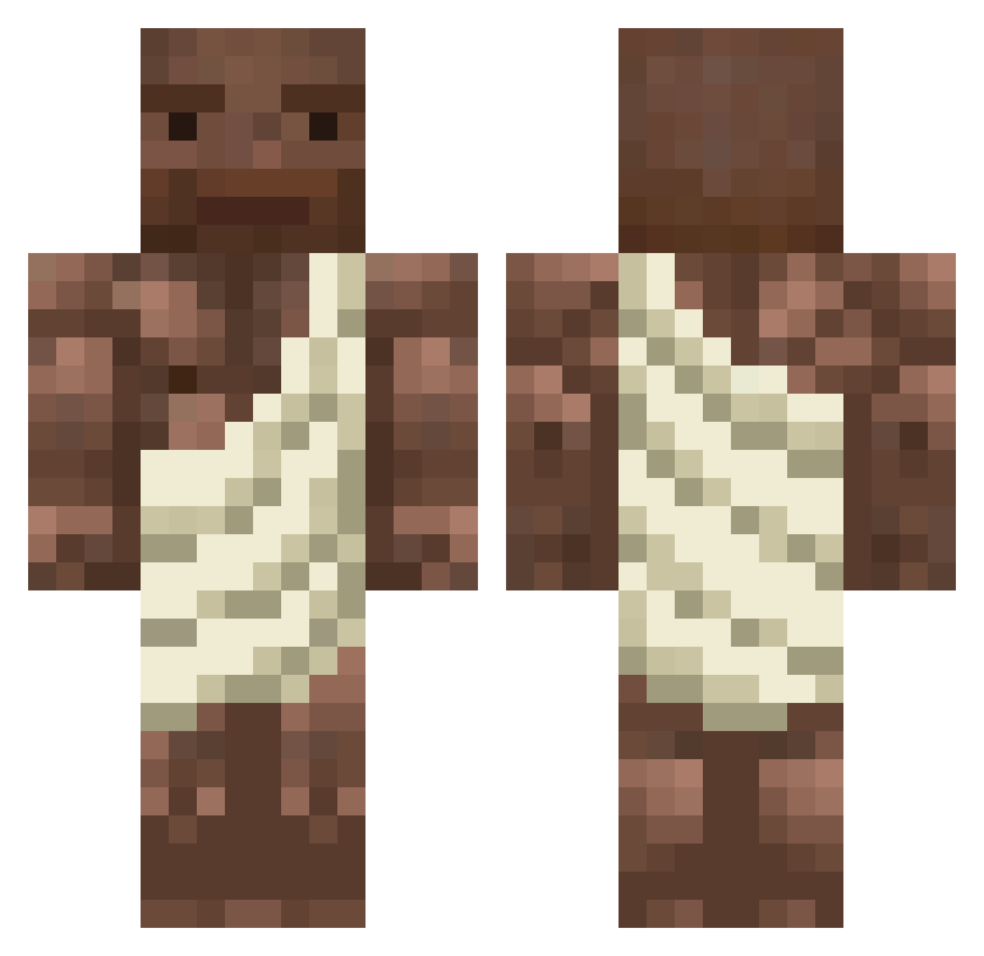 Le_Monke1234 Minecraft skin, front and back view