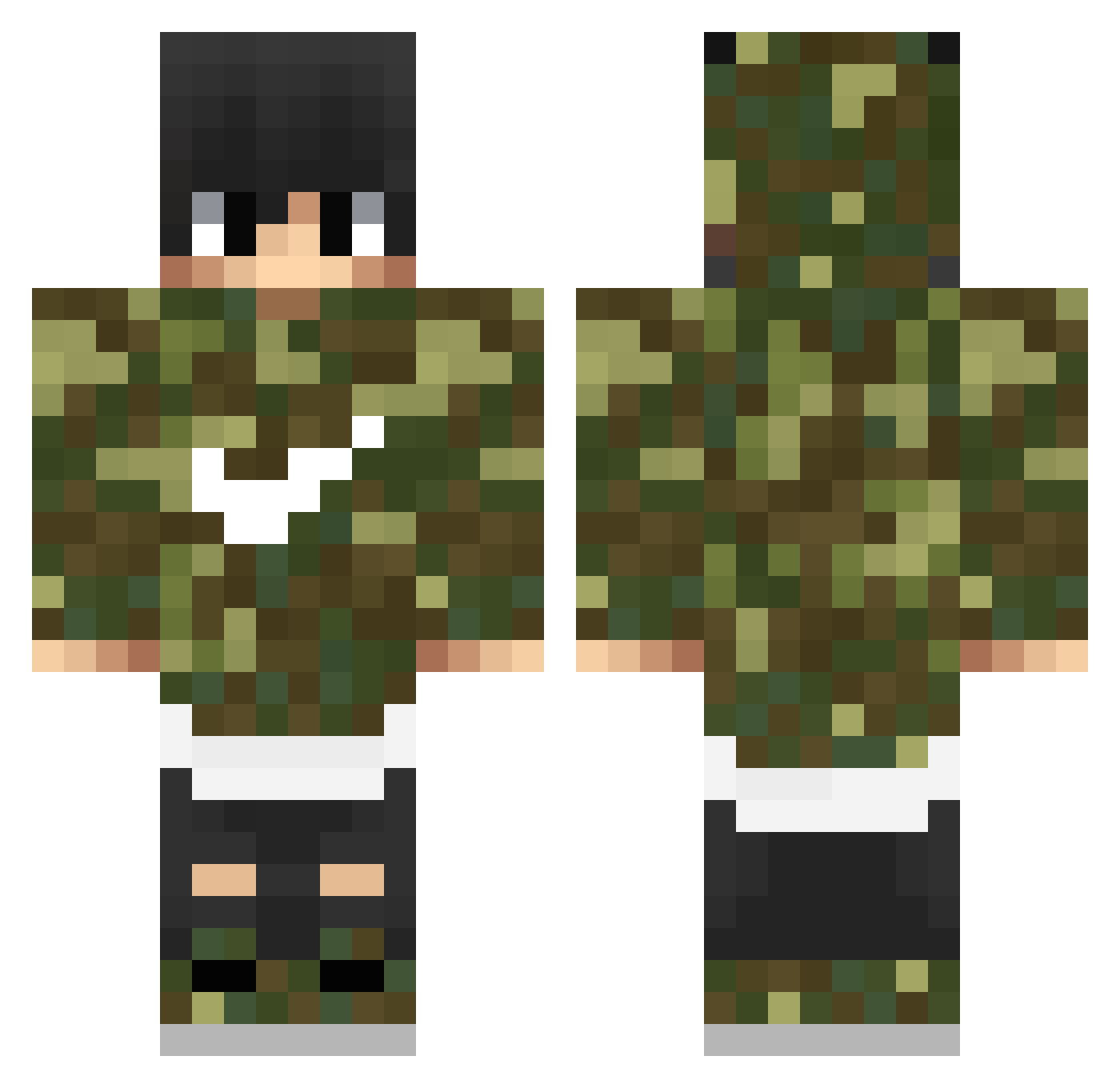 BESMEX Minecraft skin, front and back view
