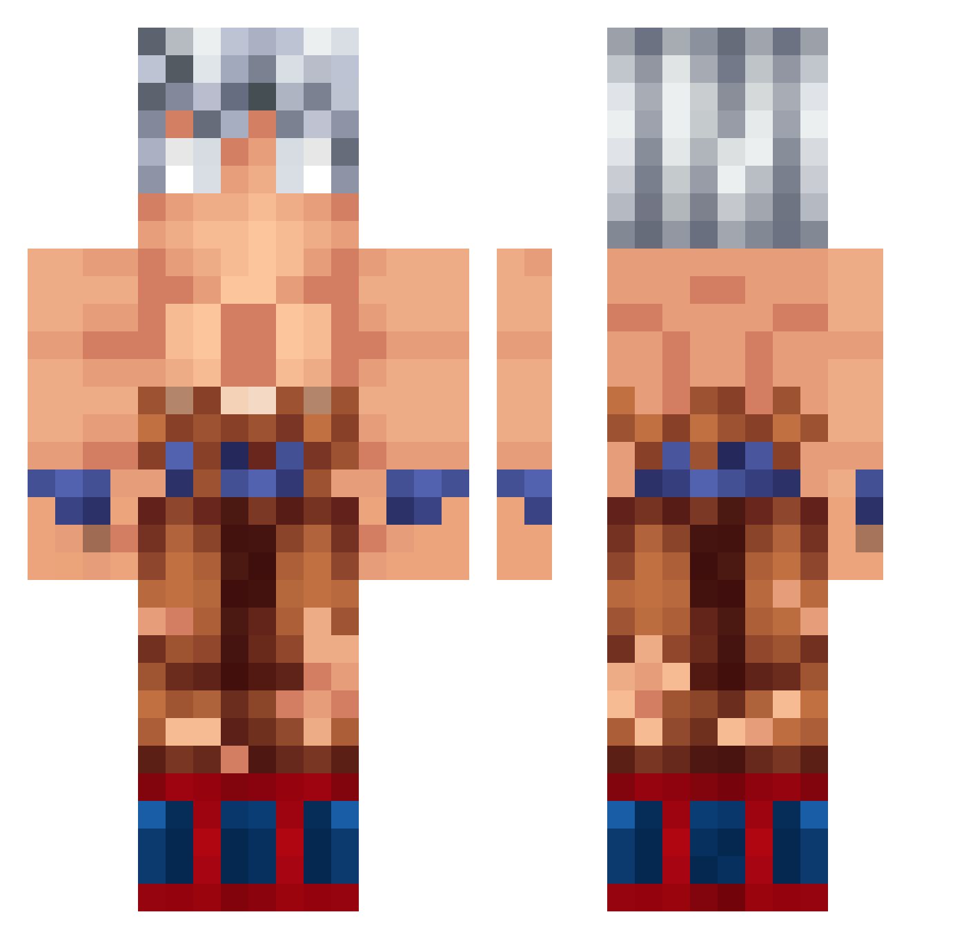 messi_the_king Minecraft skin, front and back view
