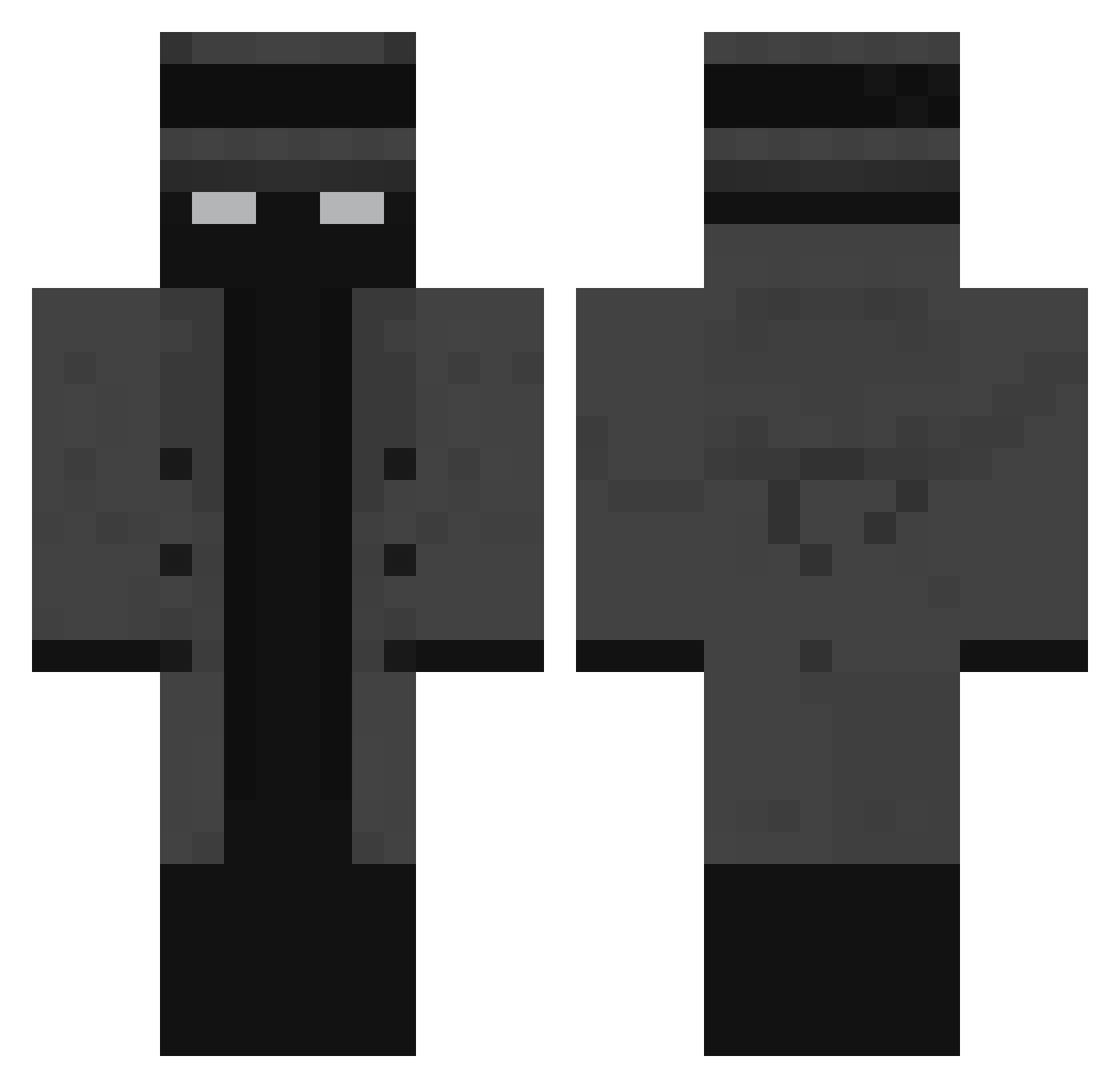 Void_Hunter_On Minecraft skin, front and back view