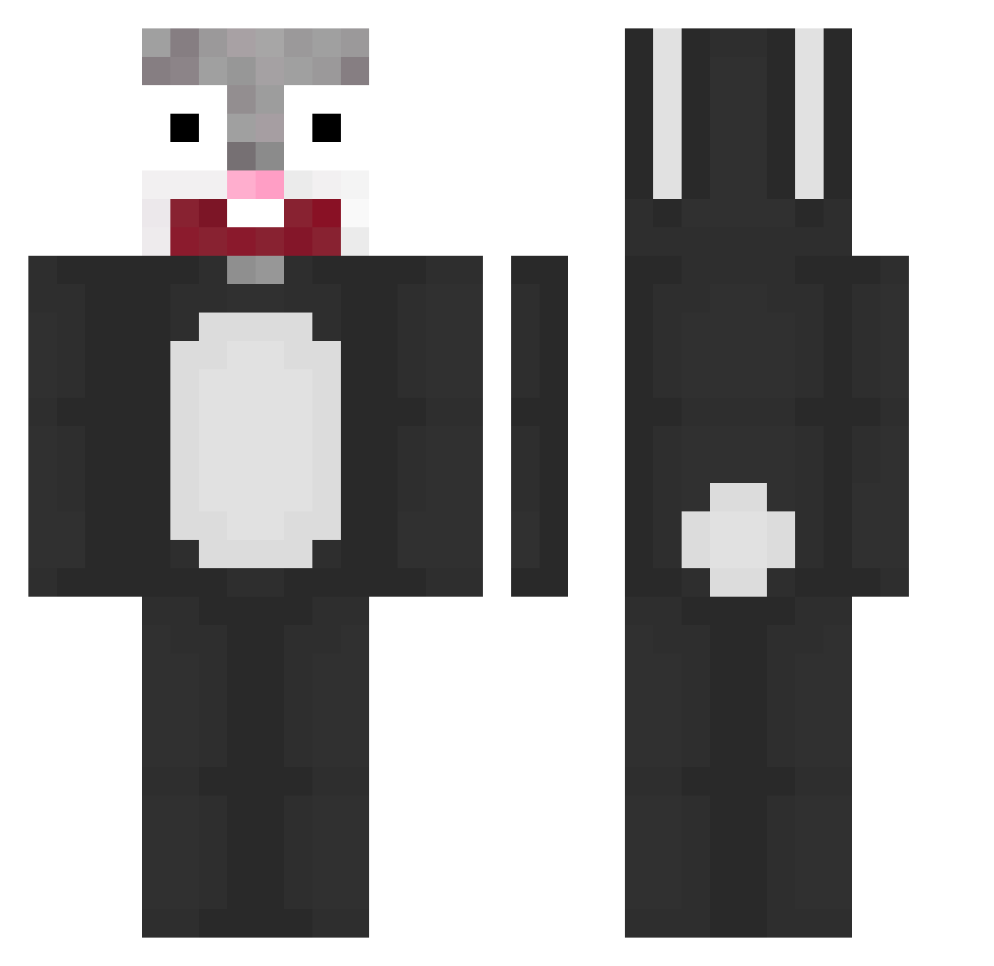 780O Minecraft skin, front and back view