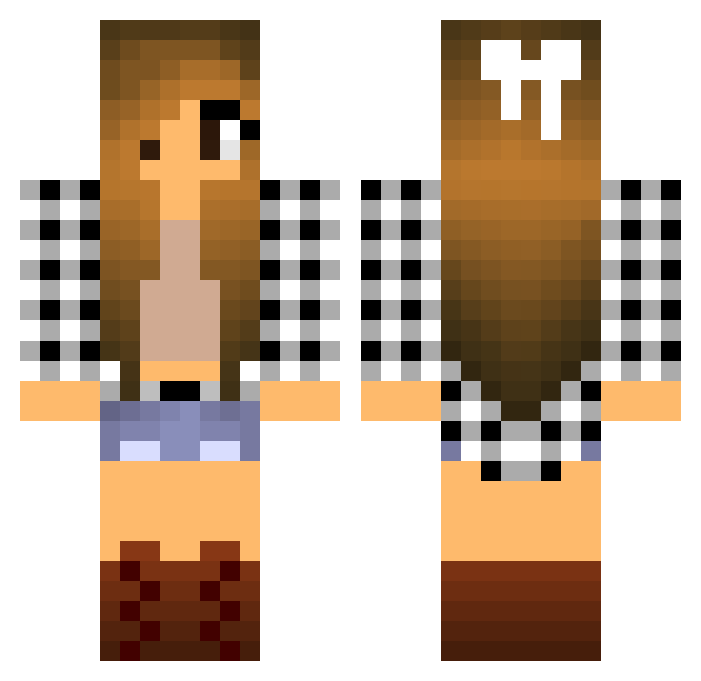 DrMrLogan Minecraft skin, front and back view