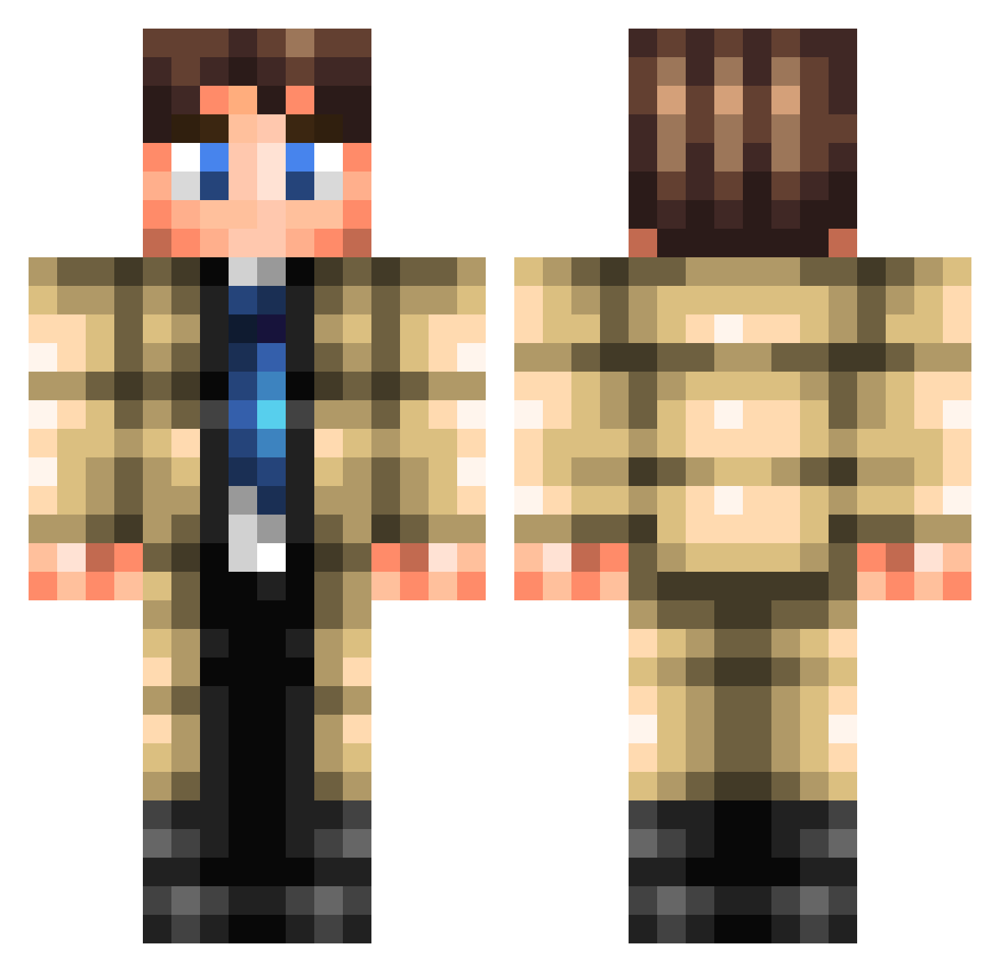 _Totone Minecraft skin, front and back view