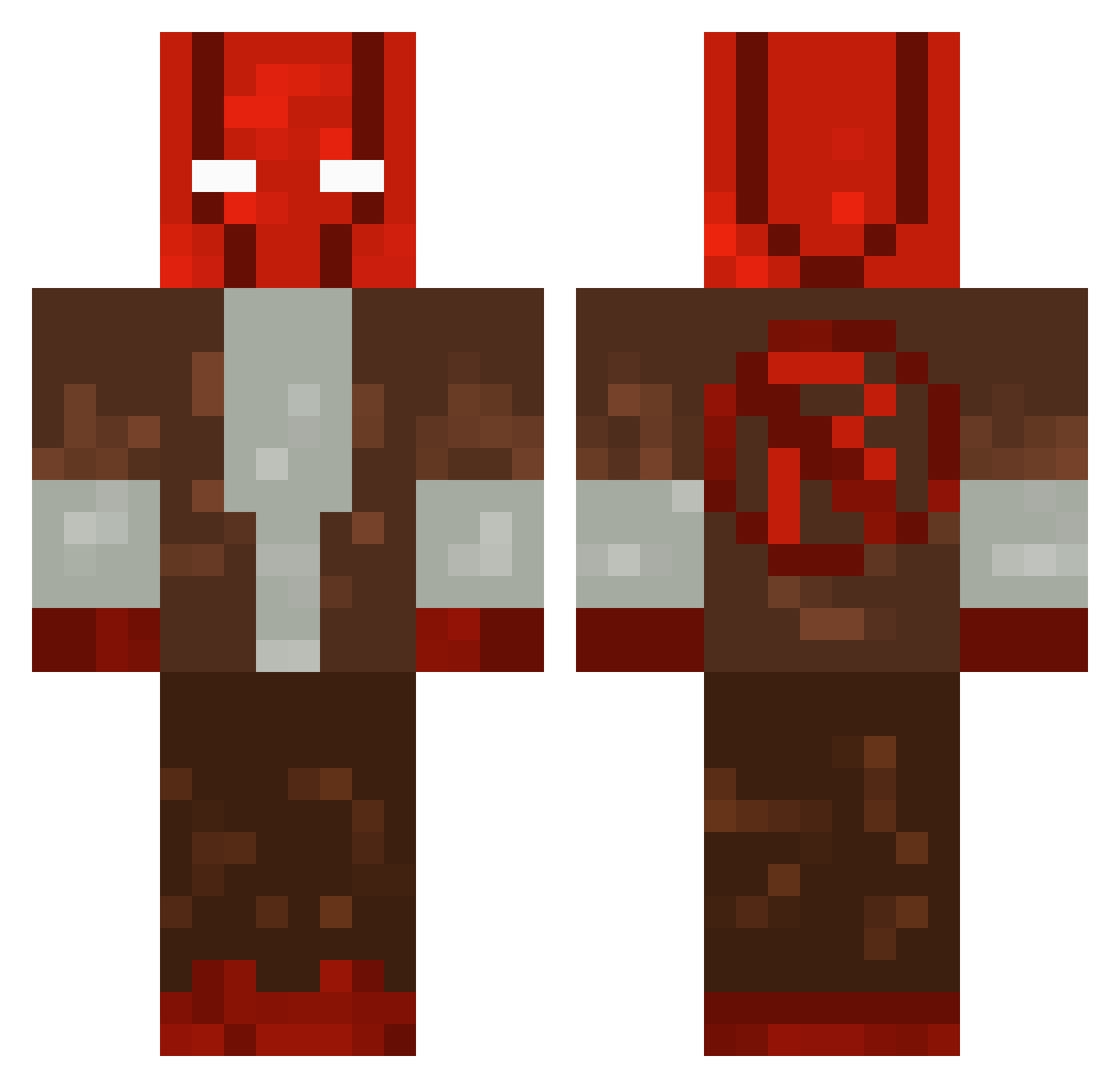 lH1T Minecraft skin, front and back view