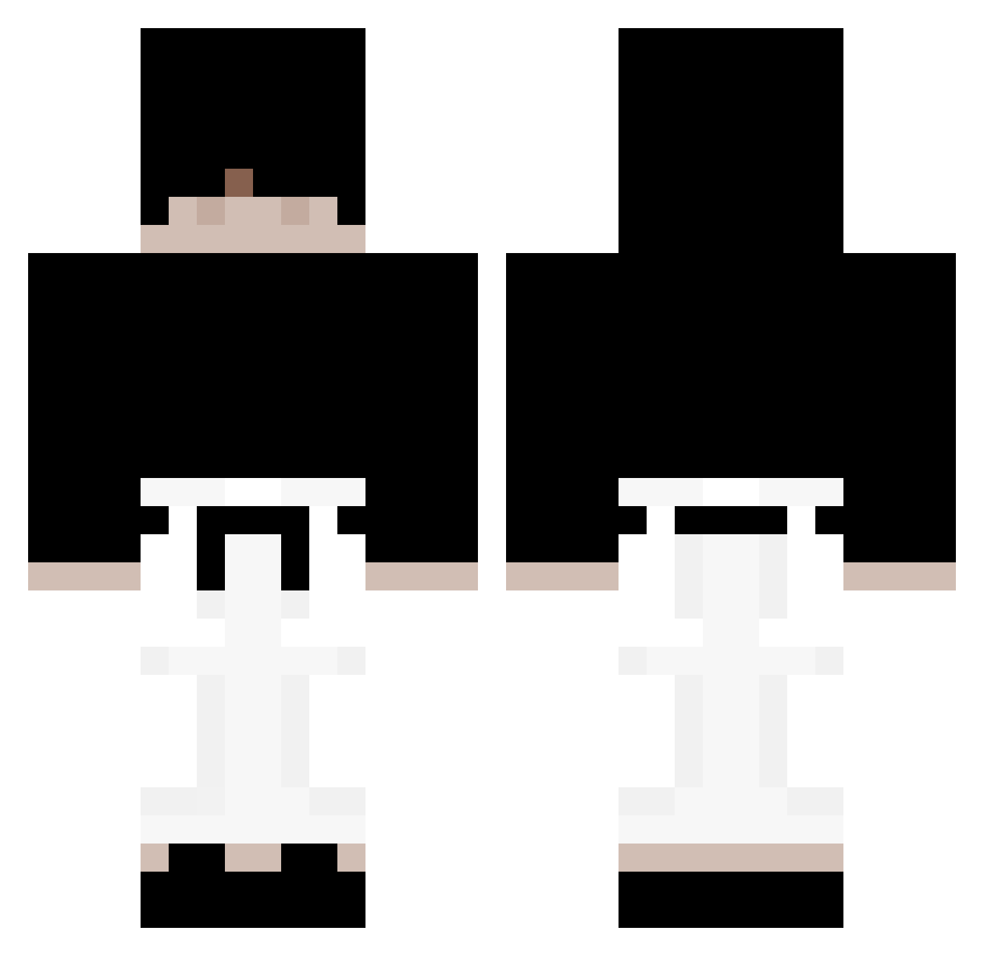 Zythnn Minecraft skin, front and back view