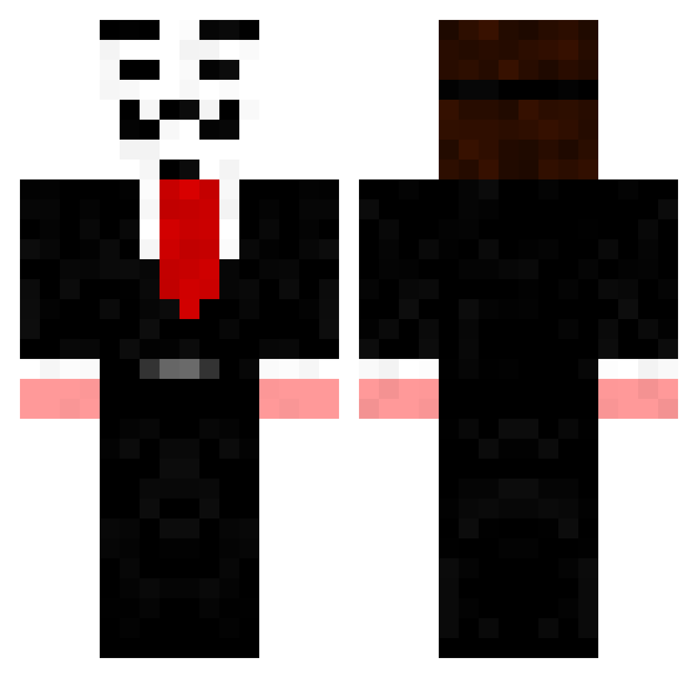 Shend Minecraft skin, front and back view