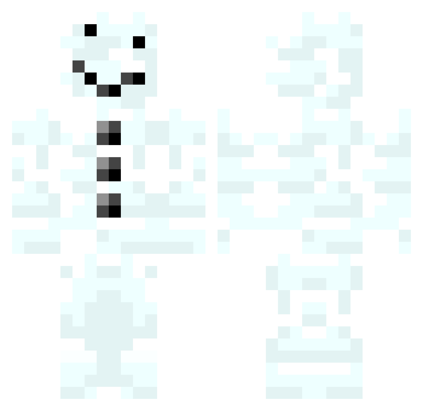 Canickel Minecraft skin, front and back view