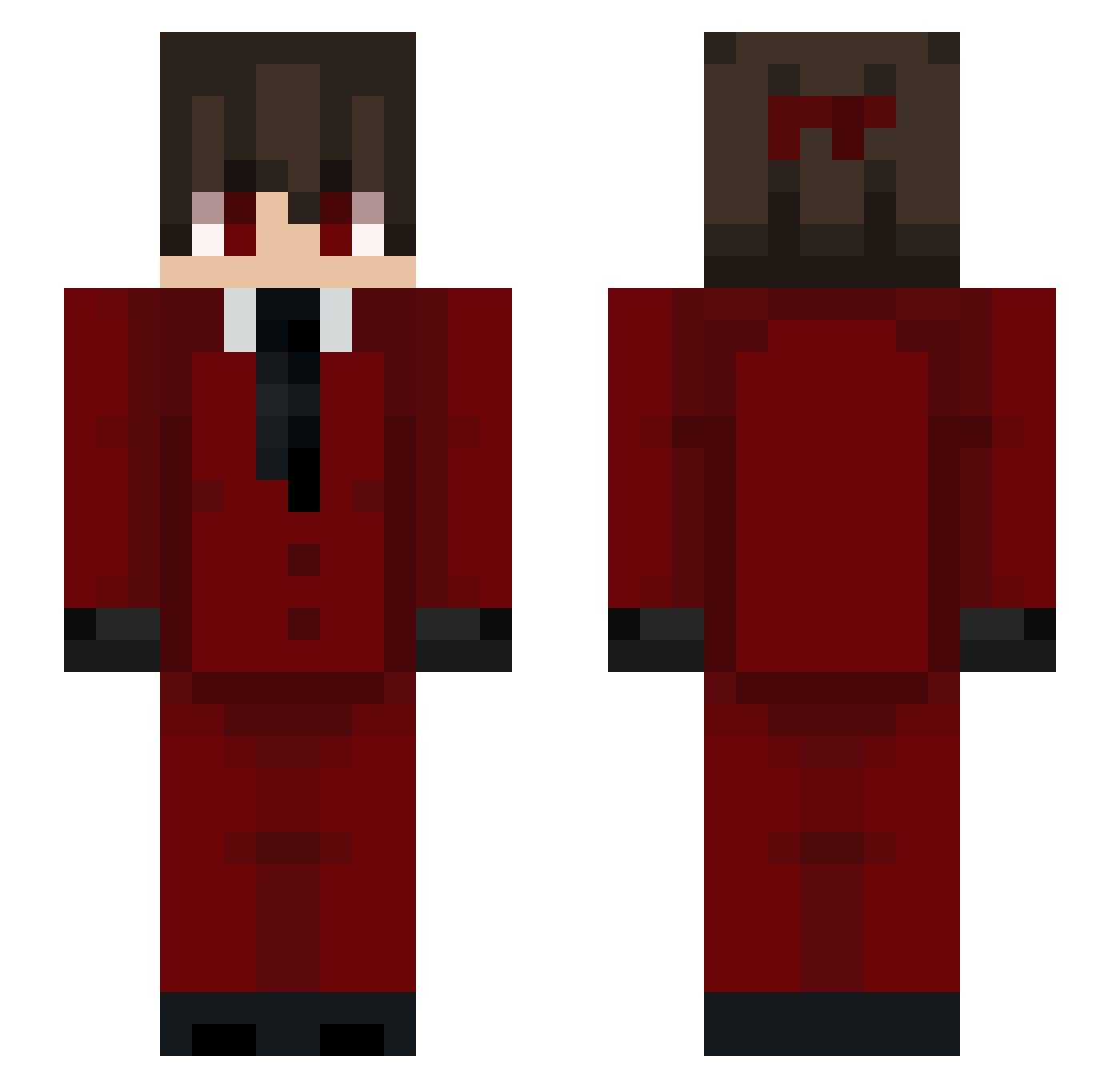 KlearlyKarlTTV Minecraft skin, front and back view