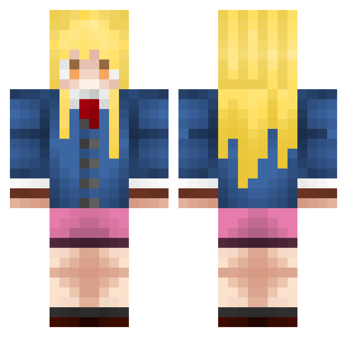 akamaye Minecraft skin, front and back view