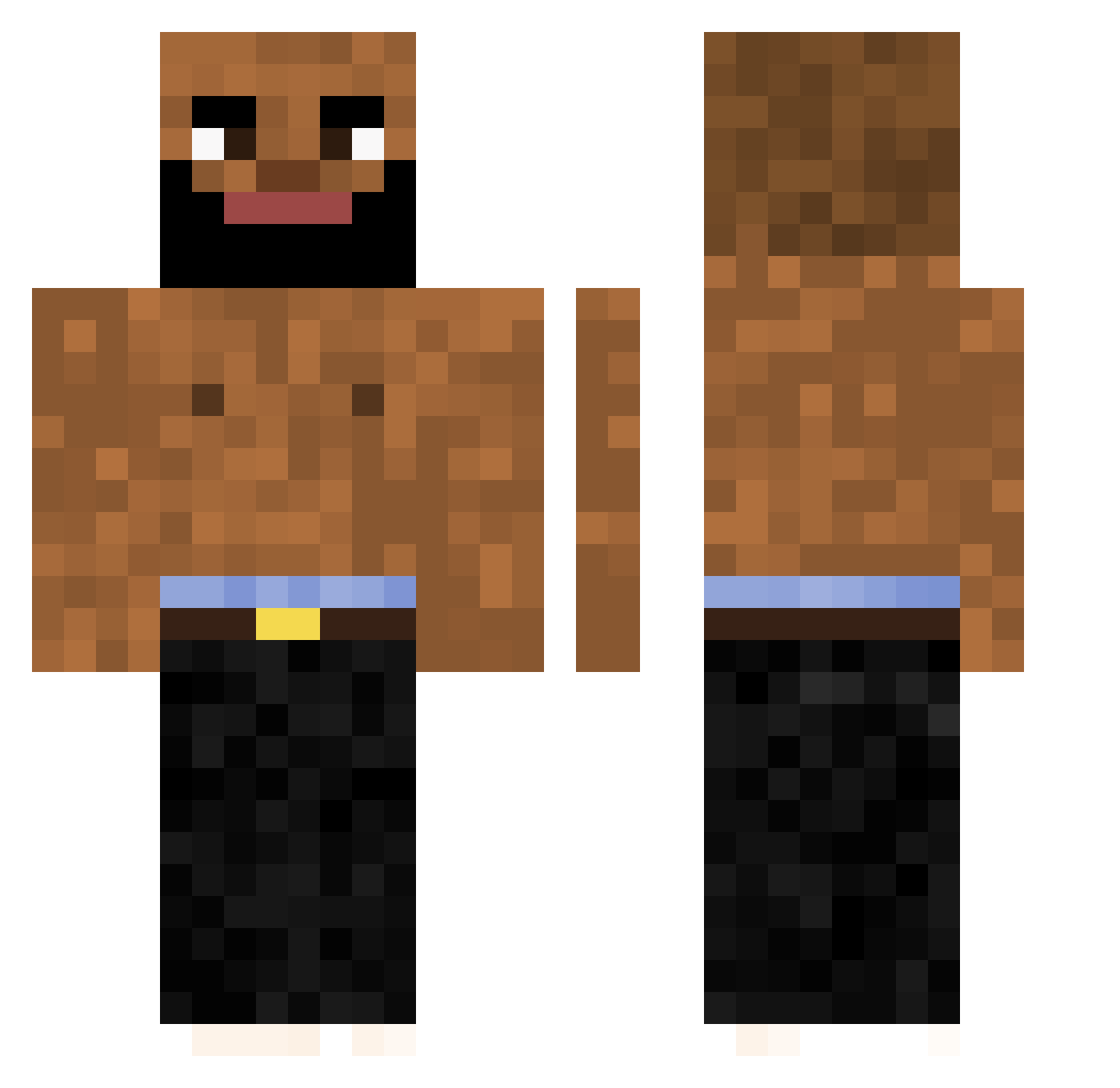 ElJocoso69 Minecraft skin, front and back view