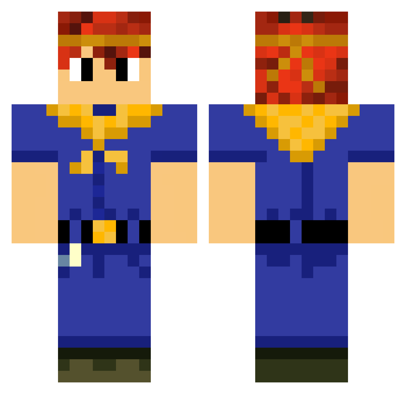 RetroLoser Minecraft skin, front and back view