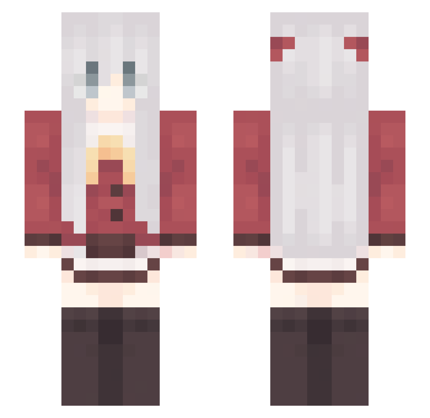 ybjgaoshou Minecraft skin, front and back view