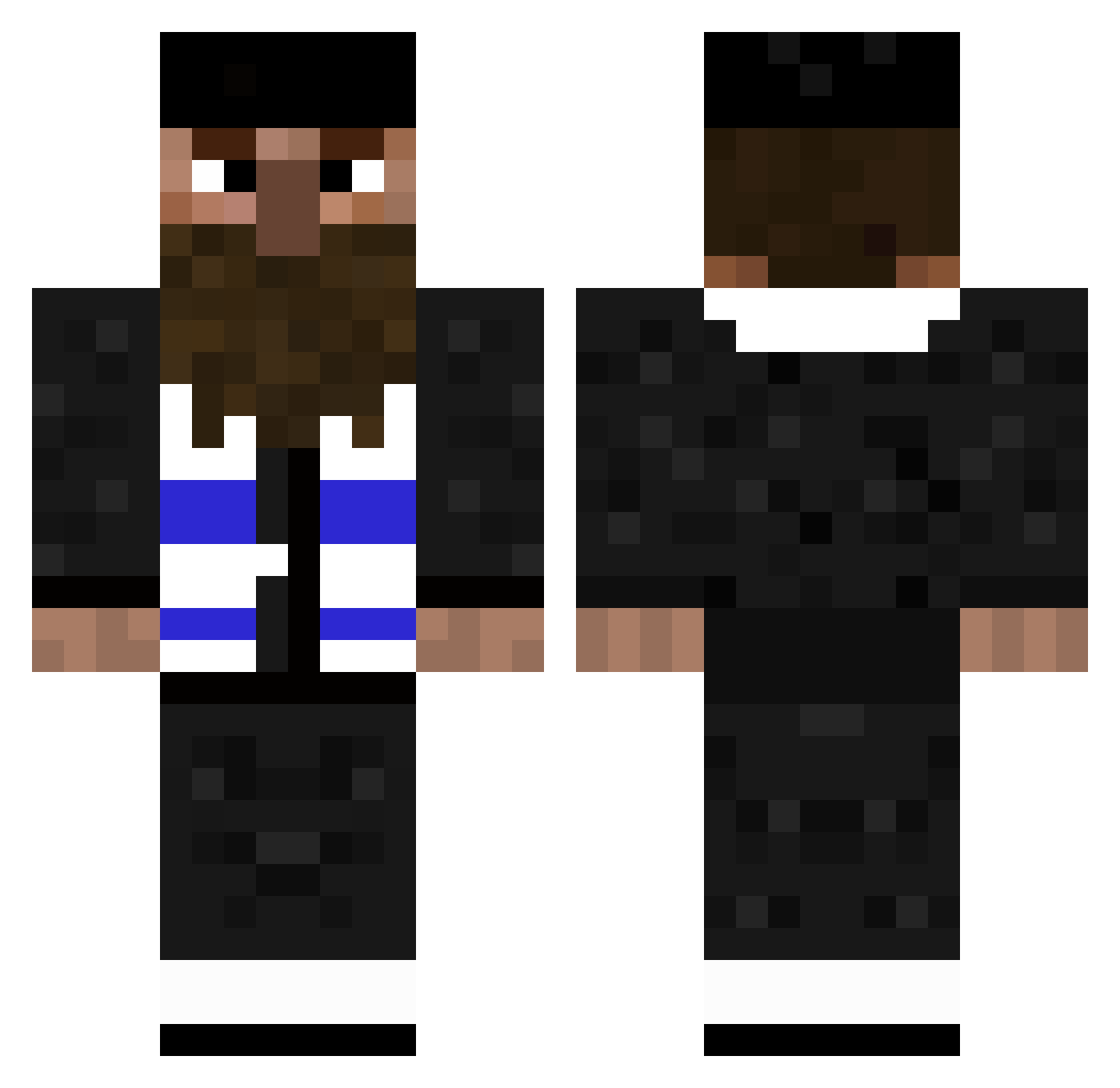 wigayaglouglou Minecraft skin, front and back view
