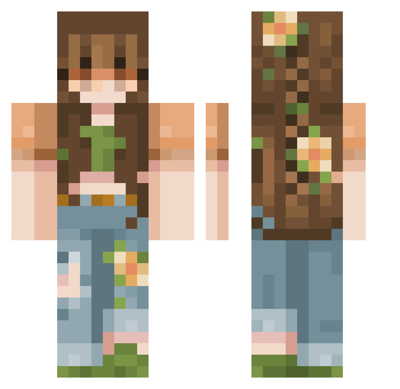 caitmcdo Minecraft skin, front and back view