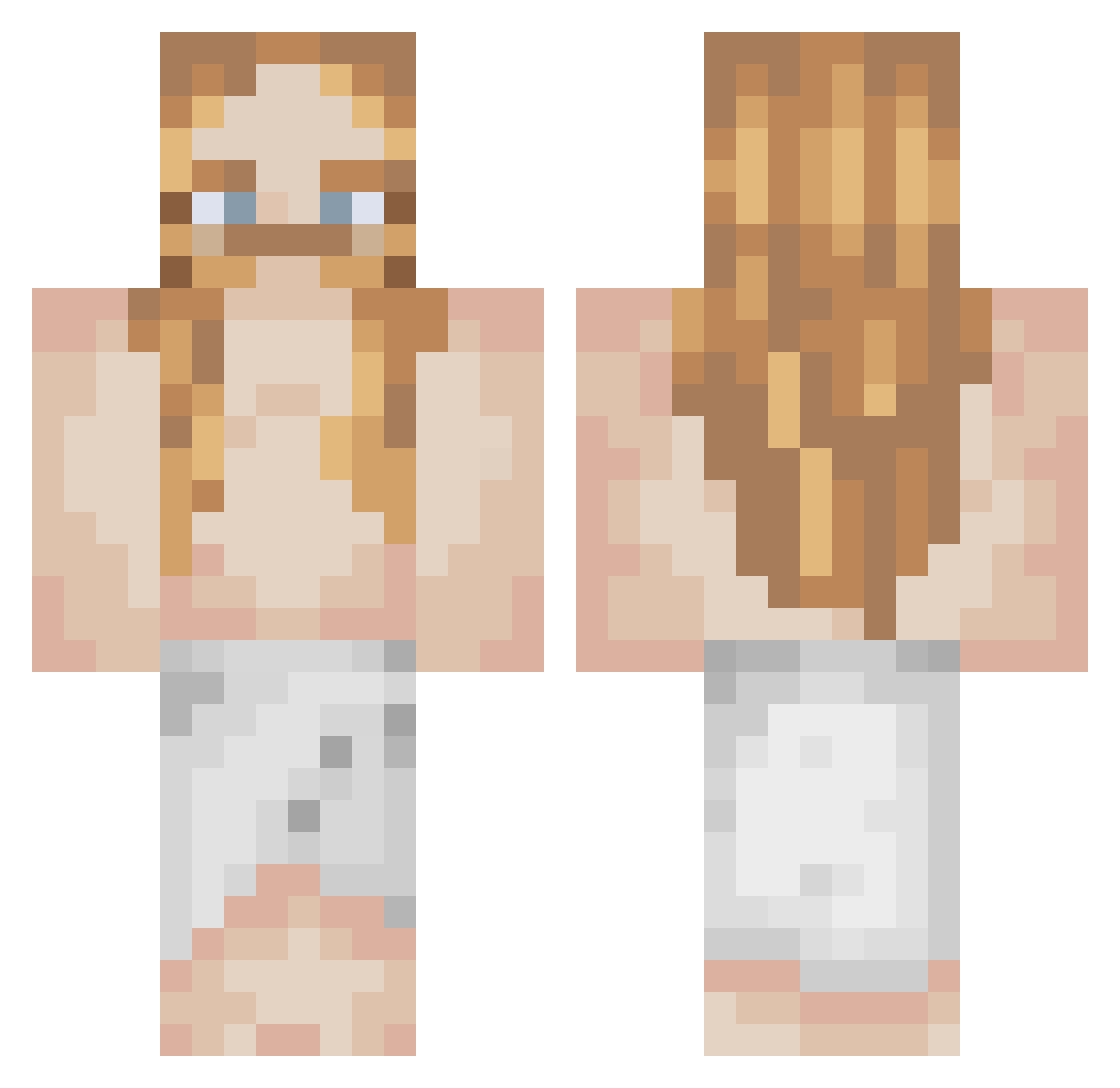 Viikinkii Minecraft skin, front and back view