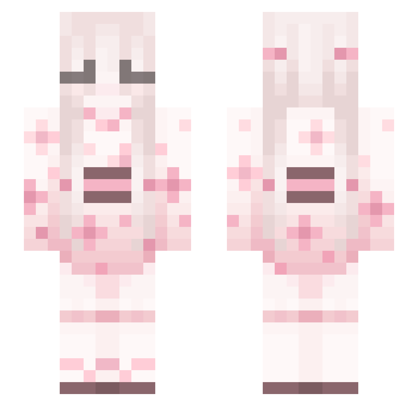 Repatch Minecraft skin, front and back view