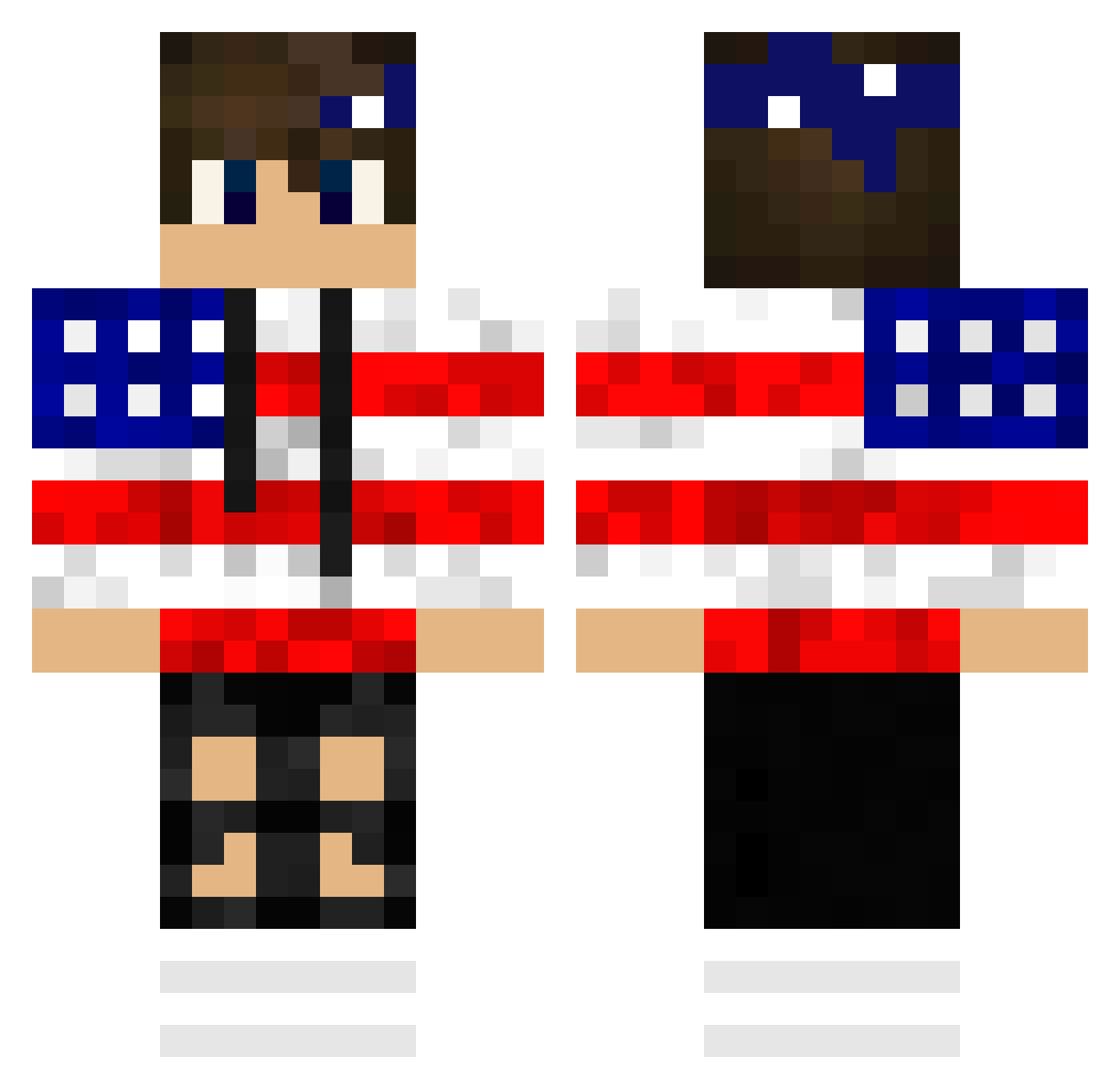 SlayaDaBoy Minecraft skin, front and back view