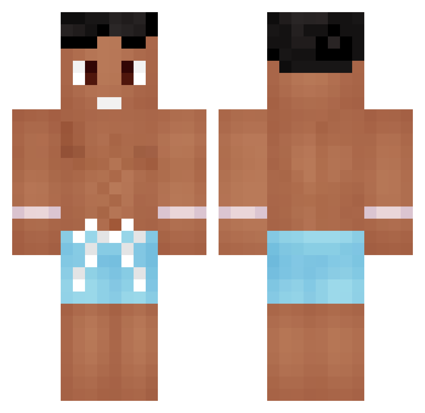 HkFantazyLm Minecraft skin, front and back view